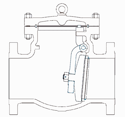 旋启式止回阀结构示意图